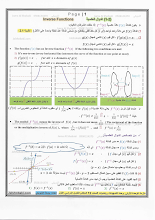 أوراق عمل درس الدوال العكسية مع الحل الرياضيات الصف 12 متقدم الفصل 1