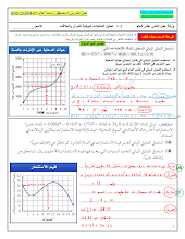 أوراق عمل محلولة تحليل التمثيلات البيانية للدوال والعلاقات رياضيات صف ثاني عشر عام فصل أول