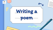 بوربوينت درس Writing a poem اللغة الإنجليزية الصف 8 الفصل 1