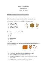 حل أوراق عمل States of matter العلوم الصف 5 الفصل 1