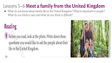 حل درس Meet a family from the United kingdom اللغة الإنجليزية الصف 10 الفصل 1