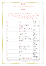 مذكرة تعلم القراءة من خلال المقاطع الصوتية والجمل لغة إنجليزية للصفوف الأولى