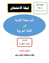 مراجعة التدريبات النحوية ليلة الامتحان اللغة العربية الصف 12 عام فصل 3