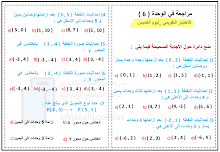 مراجعة في الوحدة 6 استعداداً للاختبار التقويمي 2 رياضيات الصف 8 الفصل 2