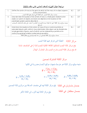 مراجعة هيكل امتحان الفيزياء الصف 11 متقدم الفصل 3