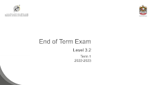 مراجعة هيكل امتحان اللغة الانجليزية Reading End of Term Exam للصف 6 الفصل 1