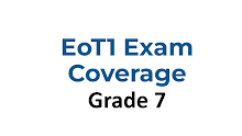 مراجعة هيكل امتحان Exam Coverage الرياضيات الصف 7 Reveal الفصل 1