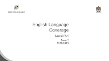 مقرر نهاية الفصل الدراسي الثاني للقواعد والوظائف اللغوية المستوى 7.1 لغة انجليزية الصف 11 الفصل 2