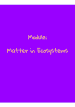 ملخص Matter in Ecosystems العلوم منهج انجليزي الصف 5 الفصل 3