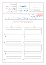 ورق عمل دراسة الأرض صف 2 فصل 2